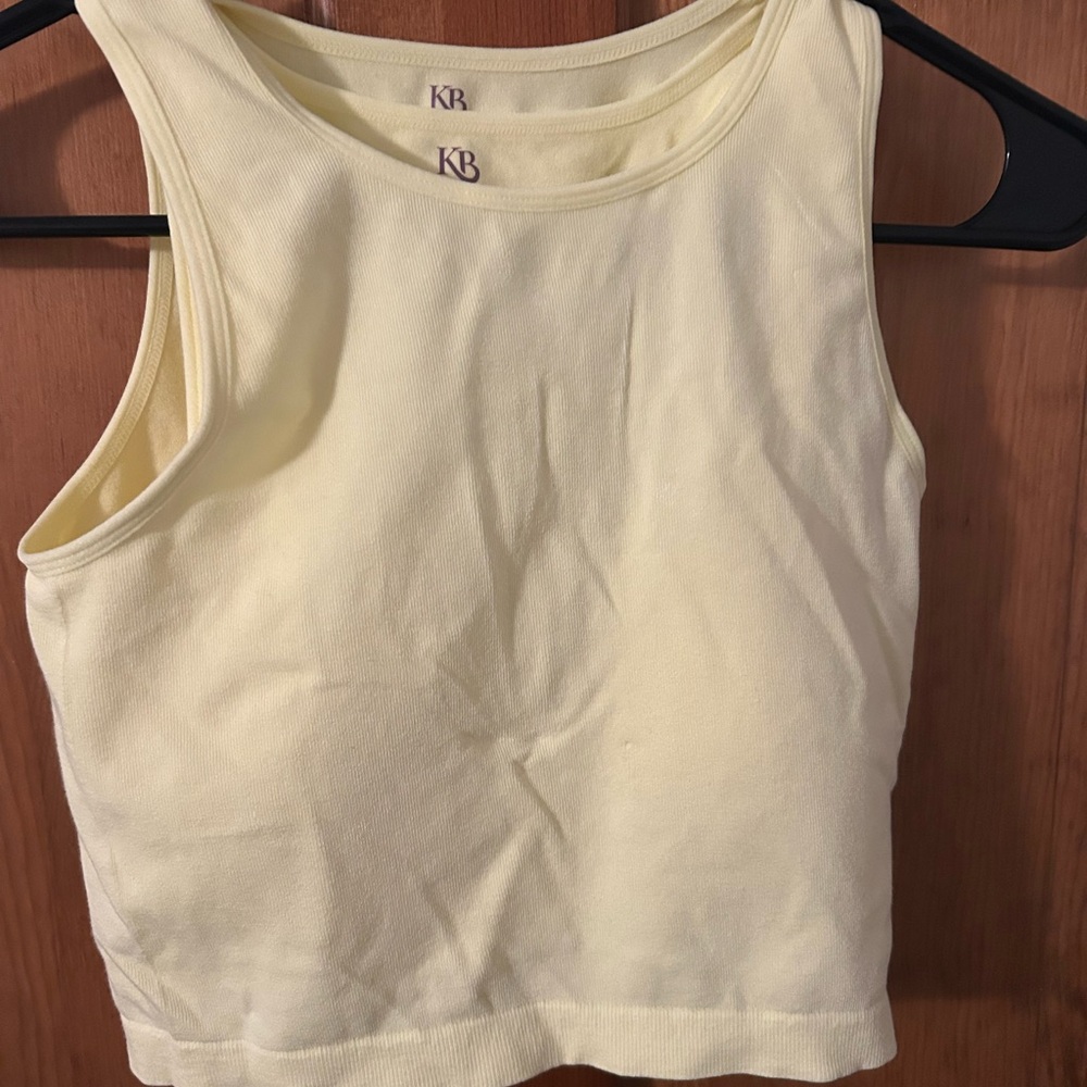 Kindred Bravely Yellow Crop Nursing Tank Top